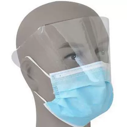一次性镜片口罩透明防雾面部防护无纺布护目面罩仙桃专业生产