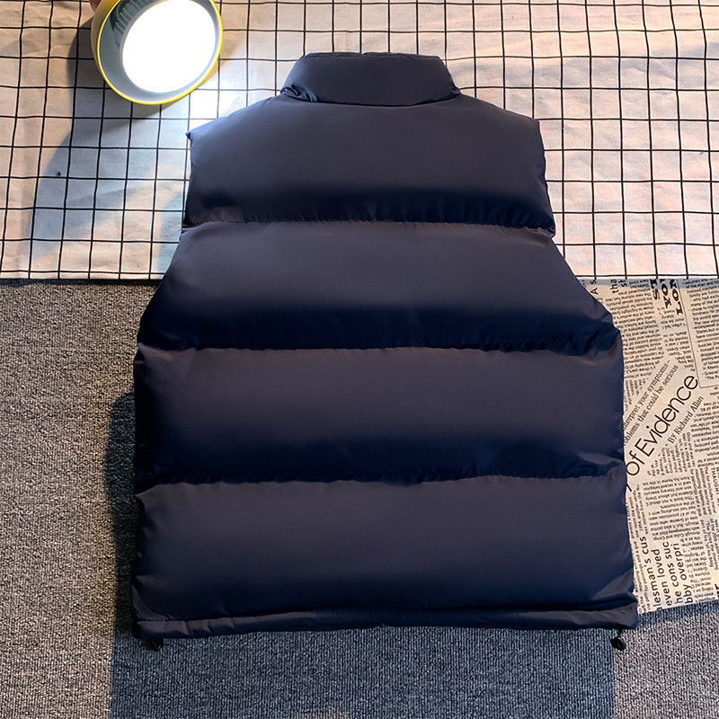 Trendy herfst- en katoenen vesten, verdikte korte opstaande winterkragen, warme jassen_voghion.com