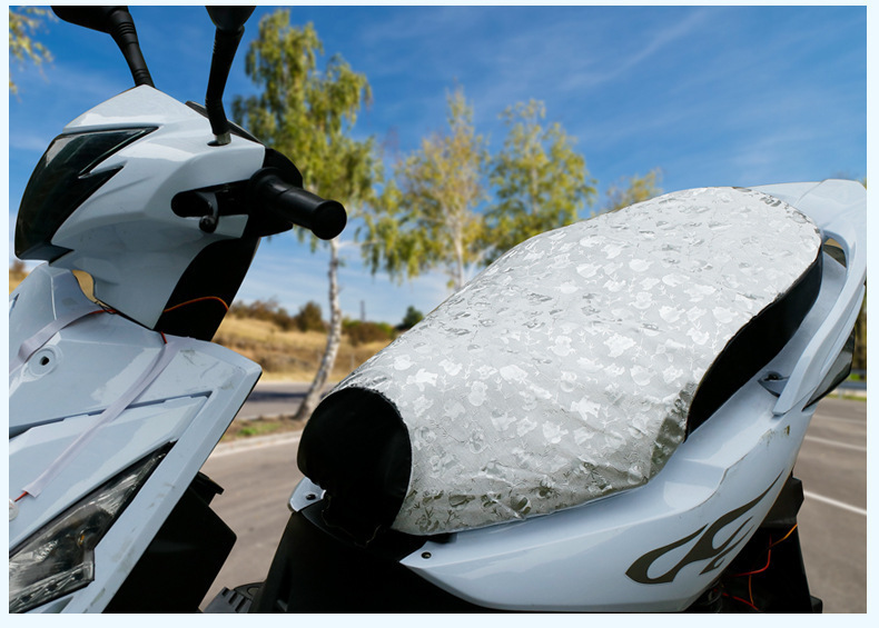 Electric Vehicle Seat Cover, Thickened, Waterproof, Sun-Proof, Heat-Insulating, Suitable for All Seasons, Leather Seat Cover for Electric Scooters