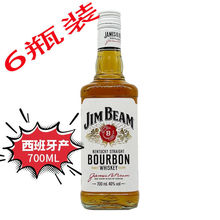 6瓶金宾波本威士忌白占边苹果蜂蜜美国进口洋酒 JIM BEAM