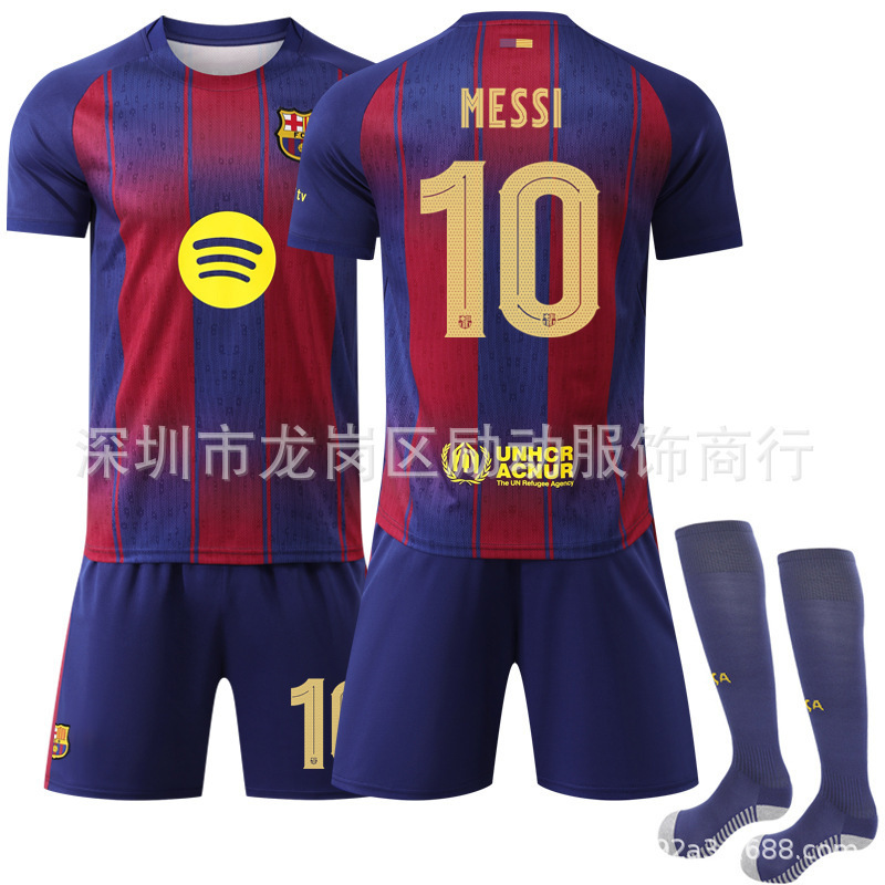 2526 バルセロナ ホーム チャンピオンズ リーグ バージョン 10 メッシ 10 号 アマール ジャージ スポーツ ユニフォーム サッカー ユニフォーム セット 外国貿易|undefined