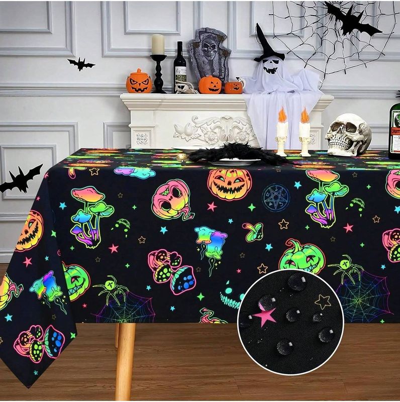 クロスボーダー新しいテーブルクロステーブルクロス防水カボチャハロウィン長方形ハイエンド装飾|undefined