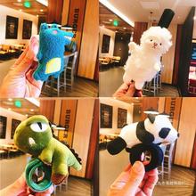 海超饰品日韩可爱啪啪圈手环女毛绒卡通拍拍圈公仔儿童玩偶头饰手