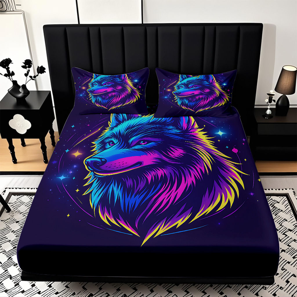 TEMU / JIT impresión digital 3D transfronteriza serie de wolf molido cama de cama de cama de cama para diseñar