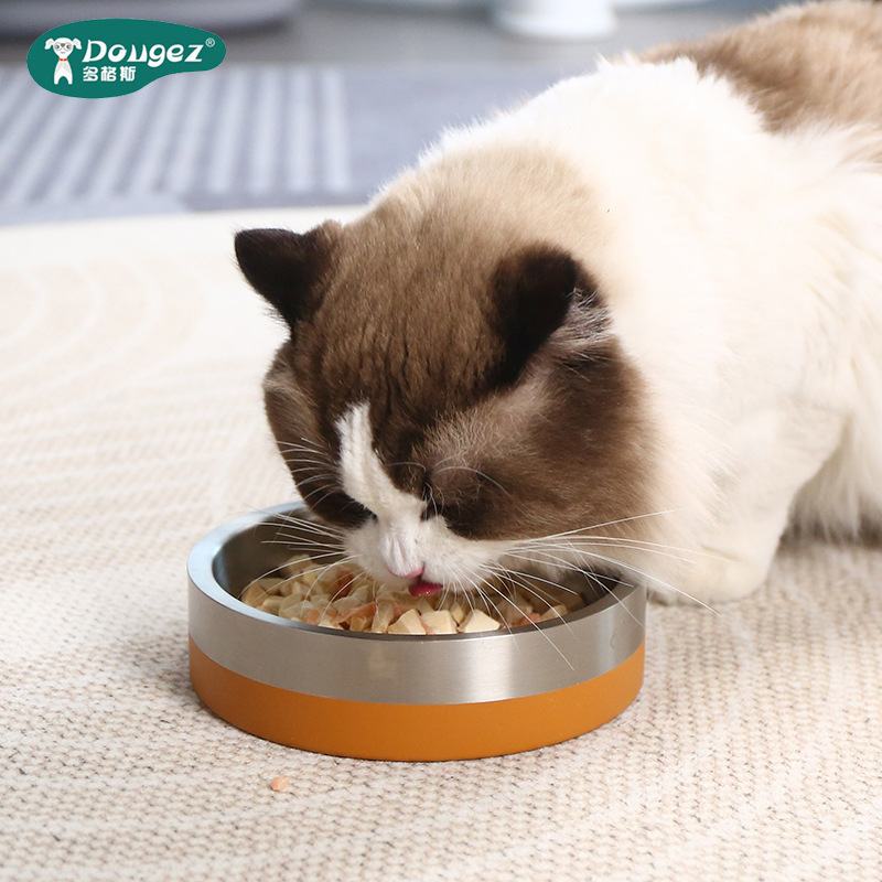 New 304 thickened stainless steel pet bowl for cats and dogs…