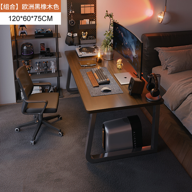 Mesa de computadora de cama mesa de escritorio mesa de trabajo simple moderna dormitorio simple escritorio de escritorio rectangular