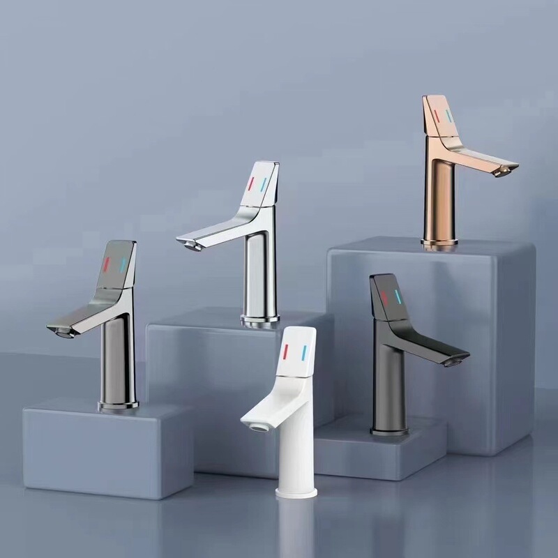 Cross-Border Foreign Trade Washbasin Countertop Basin Copper Core Faucet Hot and Cold Water Sink Bathroom Vanity Basin