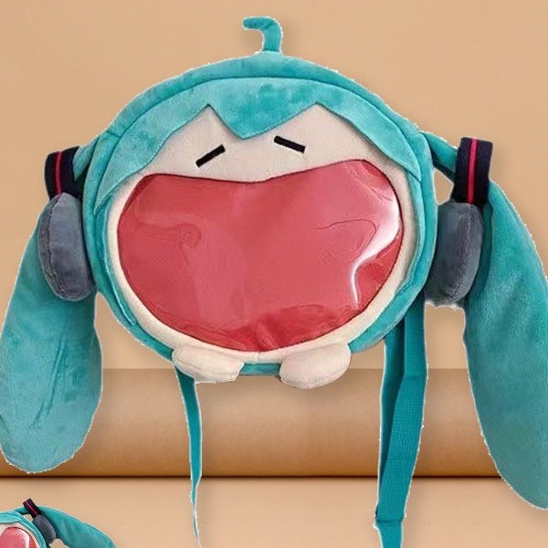 Popular Hatsune Two-Dimensional Shoulder Pain Bag, Cute Plush Trendy Girl Bag, Cartoon Doll Girl Crossbody Bag