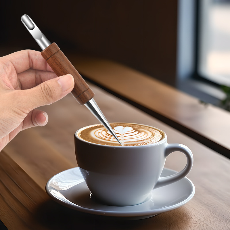 Coffee Latte Art Needle, Stainless Steel Carving Needle, Bar Counter Special Tool for Beginners, Latte Art Needle, Fancy Latte Art Coffee Tool