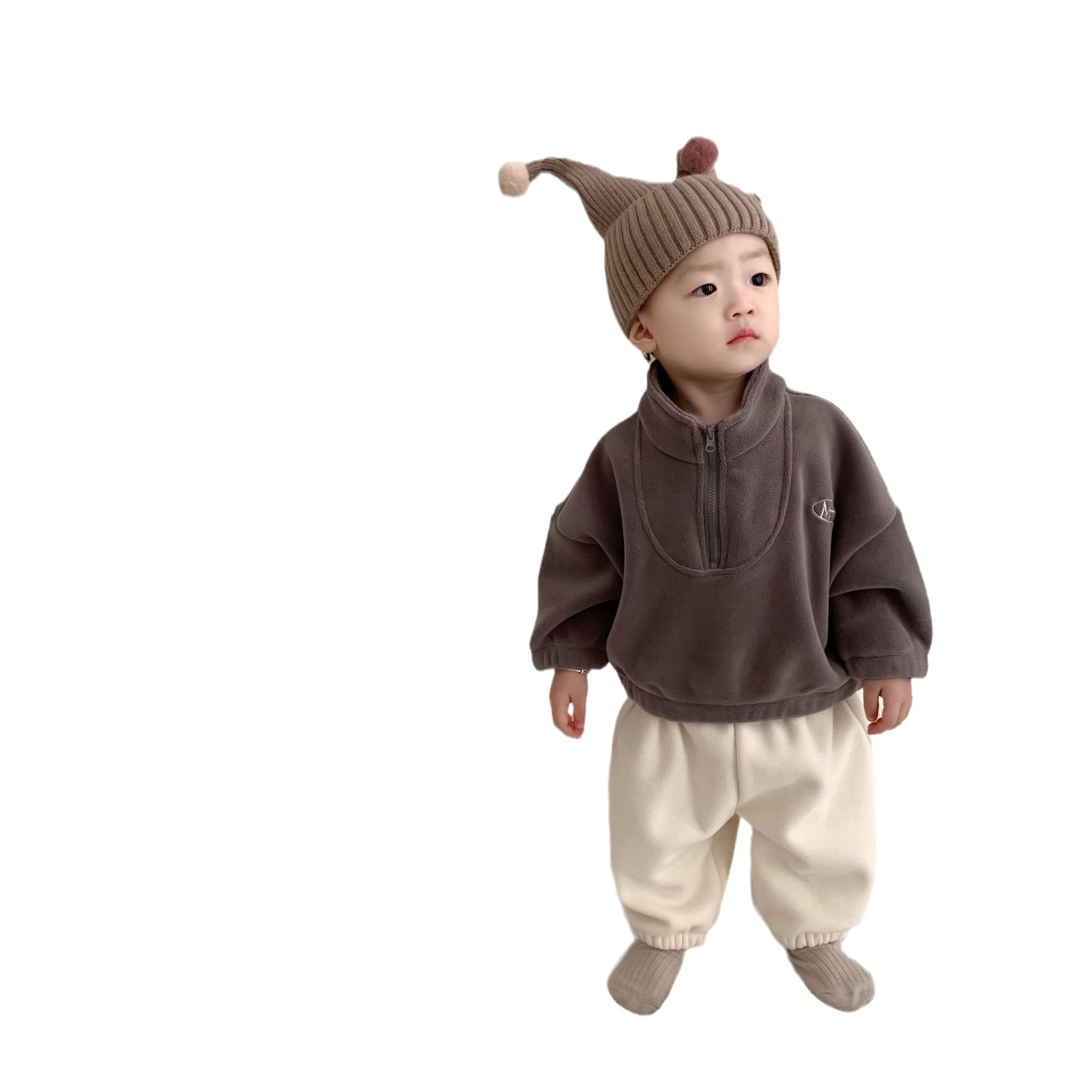 Ropa de primavera y otoño para niños, ropa infantil de estilo coreano, ropa para salir de paseo, conjunto de dos piezas de sudadera y pantalones deportivos para niños, conjunto de otoño para bebés.