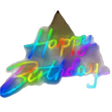 Feliz cumpleaños a la explosión transfronteriza, tablero de luz led, escena, ambiente, iluminación, tablero de Luz LED en inglés