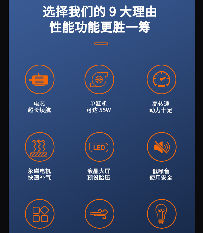 New Cross-Border Car-Mounted Wireless Air Pump, Portable Car Tire Small Air Pump, Electric Air Pump