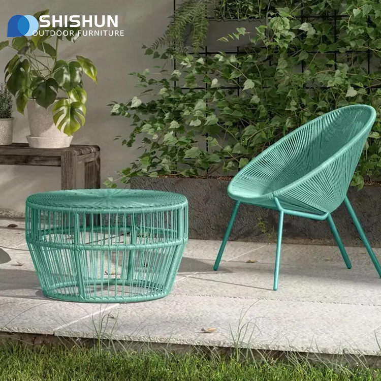 Outdoor Garden Courtyard Table and Chair Combination Coffee Milk Tea Shop Commercial Homestay Outdoor Open-Air Garden Leisure Chai
