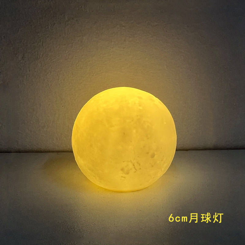 クリエイティブ手描き月球灯小夜灯led寝室ベッドヘッドランプネット赤月灯diy落書き星球灯卸売り|undefined