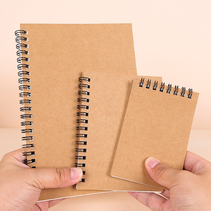 Spot kraft bobina libro mayorista retro aprendizaje de oficina ocio cuaderno de notas subfuente puede imprimir logotipo