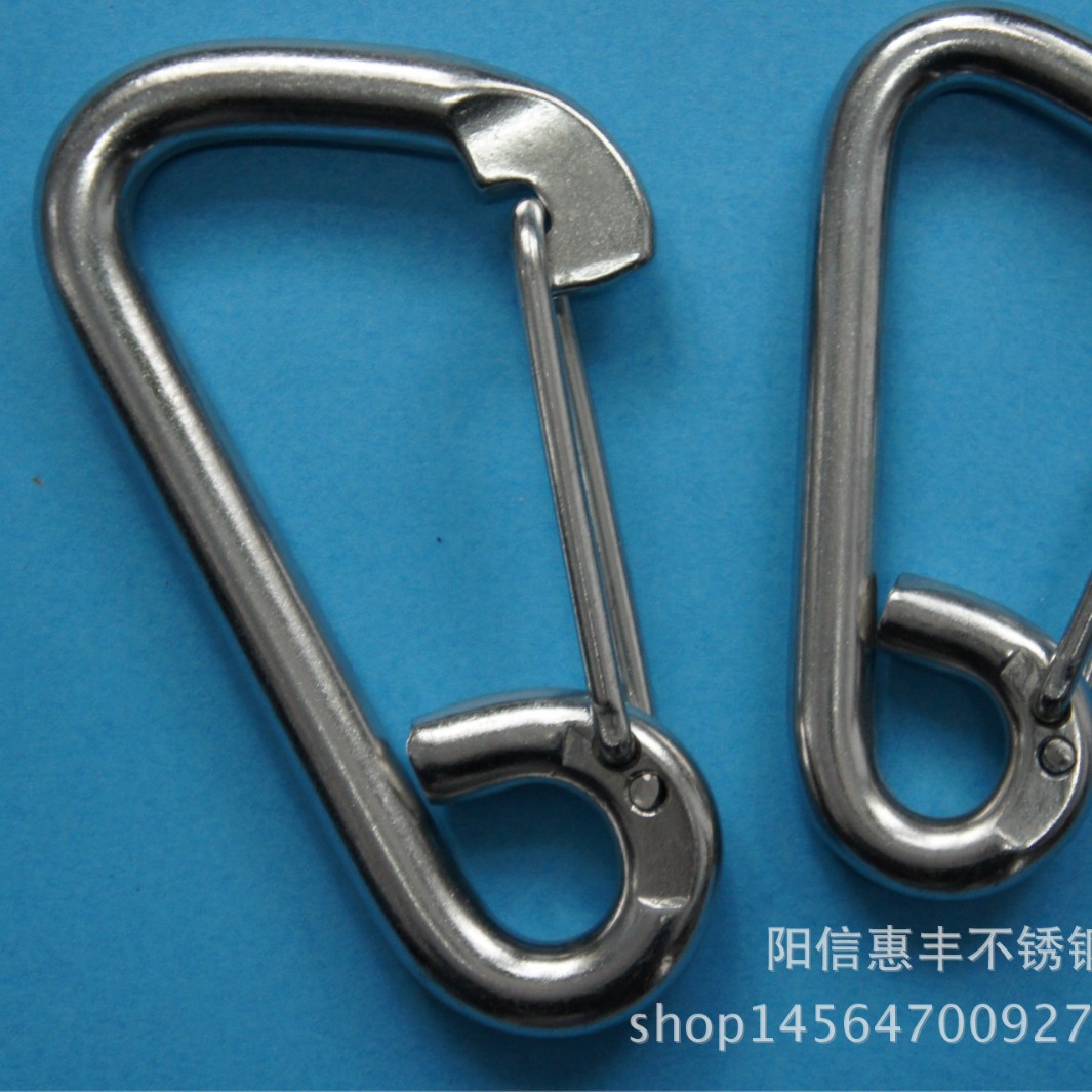 不锈钢不焊接简易弹簧钩 安全钩扣类 规格齐全源头生产厂家