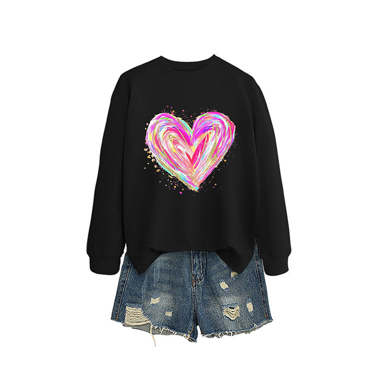 Independent Site New Stylish, Comfortable, Versatile Women's Colorful Sequin Heart Autumn And Winter_ecoleips.com
