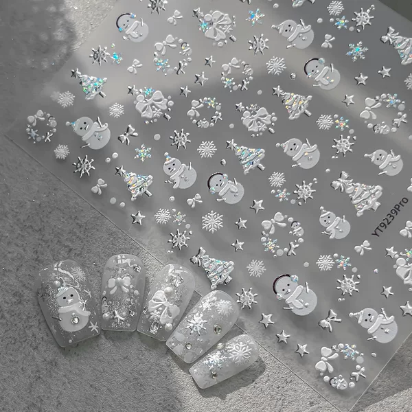 Ant Pattern Christmas Nail Stickers Christmas Tree Snowman Nail Stickers New Technology Nail Decorations Direct from Manufacturer YT9239