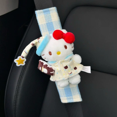 New Pajamas Kitty Cat Plush Sürətlər qutusu və əl tormozu başlıqları - genuine-kitty-shoulder-pads