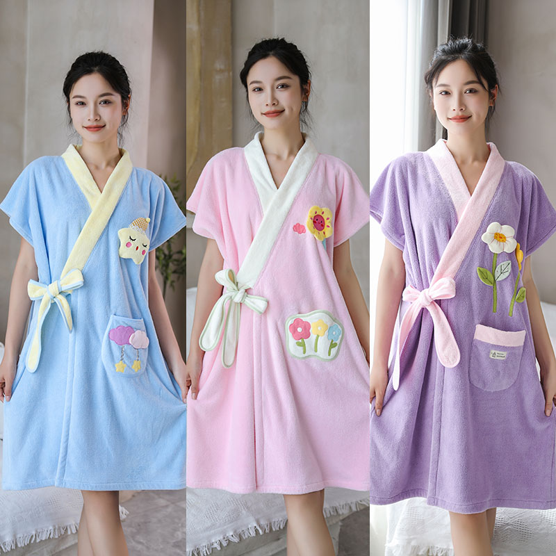 (2개) 2TCU 목욕 타올 여성용 물 흡수성보다 목욕 가운을 입고 감싸는 빠른 건조 성인 가정용 게으른 목욕 스커트 머리가없는 대형 랩 타월