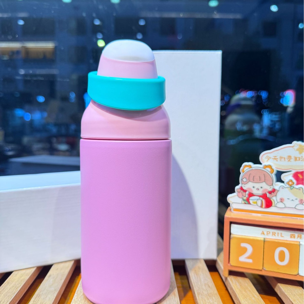 Nuevo alto valor facial dopamina doble bebida taza de aislamiento de agua simple portátil 316 taza de rebote de acero inoxidable hervidor deportivo