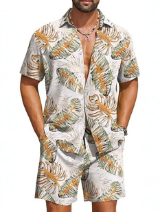 Shirt, summer beach trousers for leisure