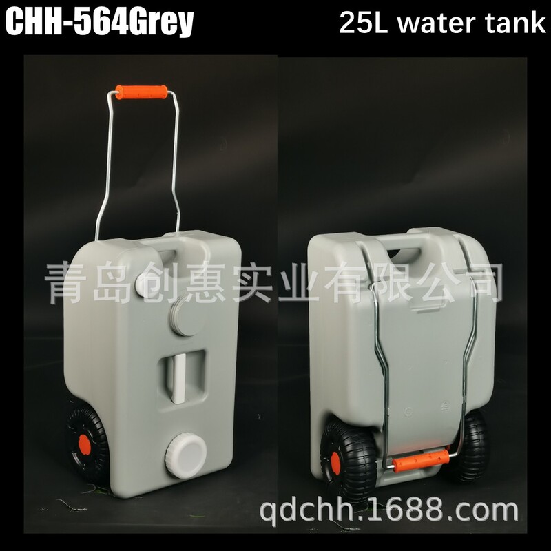 RV キャンプボートレジャー屋外活動折りたたみトロリーモバイルプラスチック水タンク 25L 車輪付きポータブル水タンク|undefined