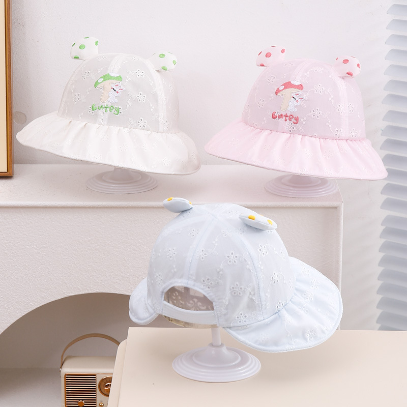 Sombrero para bebés primavera y otoño pequeño mes de edad pescador primavera y verano protección solar para mujeres y hombres bebés lindos sombreros para bebés pequeños