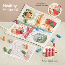 跨境儿童飞行棋早教益智棋幼儿园帆布游戏棋亲子多人互动玩具跳棋