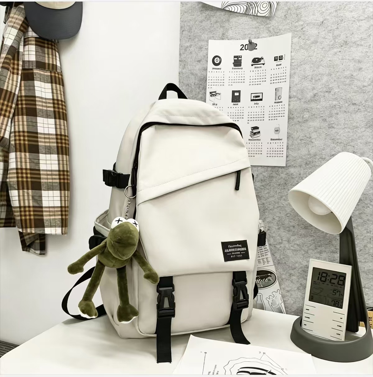 Mochila ins para hombre mochila de viaje de ocio de gran capacidad simple y versátil para mujer estudiante de secundaria