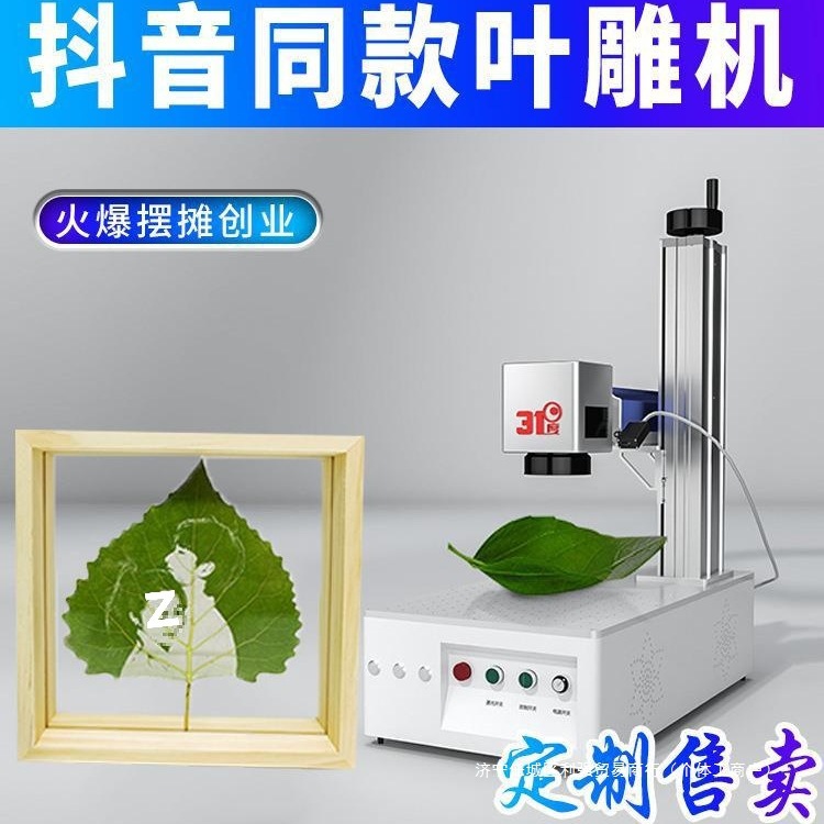 雕镭图紫外雕叶片机器可乐打标机叶雕刻机机片刻树叶雕刻机垒德株