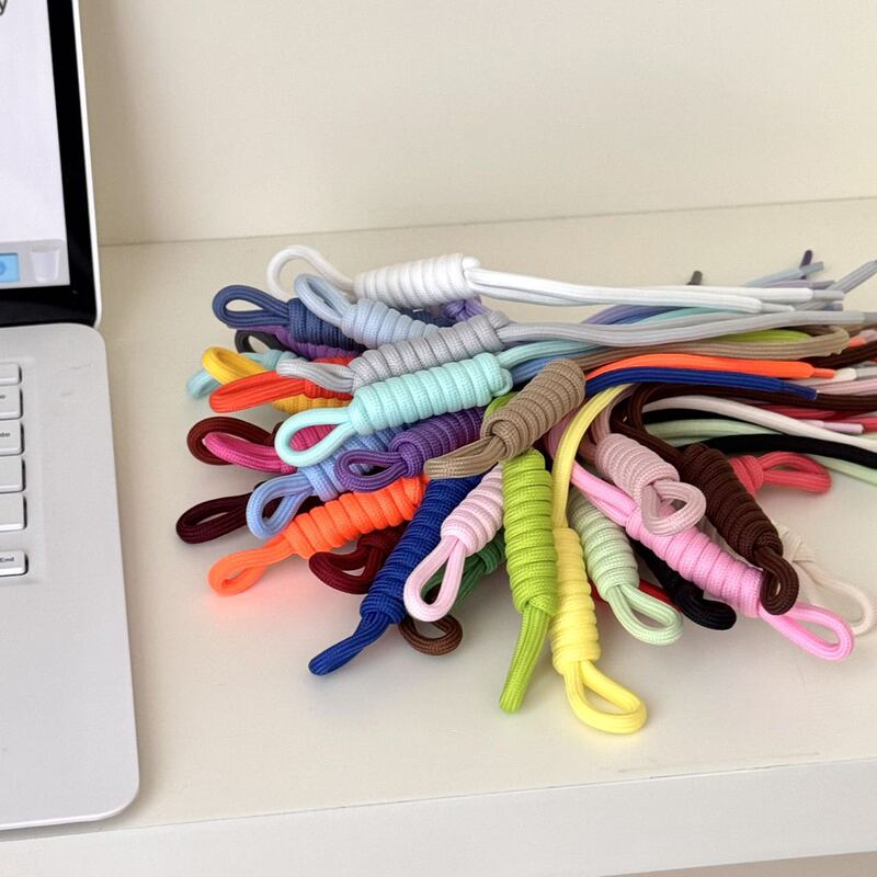 Popular Colorful Ins-Style Trendy Lanyard DIY Handmade Woven Versatile Universal Bag Phone Keychain Pendant Decoration