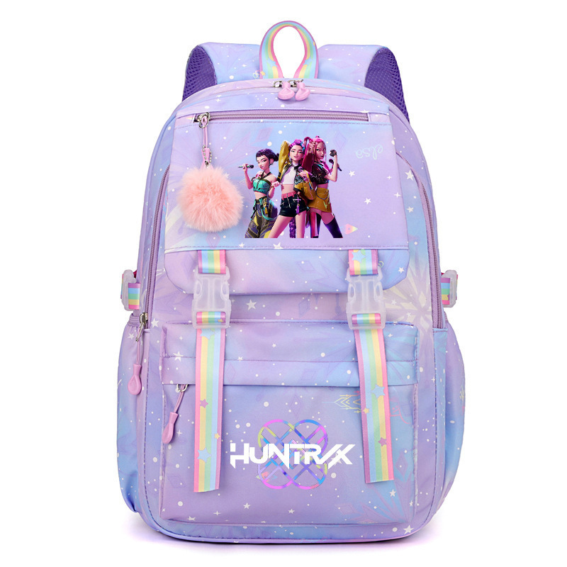 Amazon's New Demon Hunter Kpop Cartoon Print Backpack Student Girl Backpack Lightweight Cross-Border