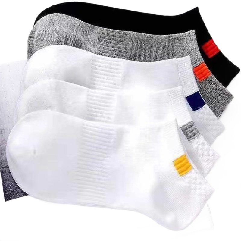 Calcetines para hombres de verano sólido blanco y negro gris calcetines de barco unisex calcetines transpirables superficiales calcetines bajas al por mayor