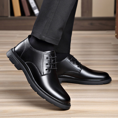 Autumn man leather shoes Men's Shoes cowhide business affairs Casual shoes black Round Frenum England Korean Edition cowhide shoes