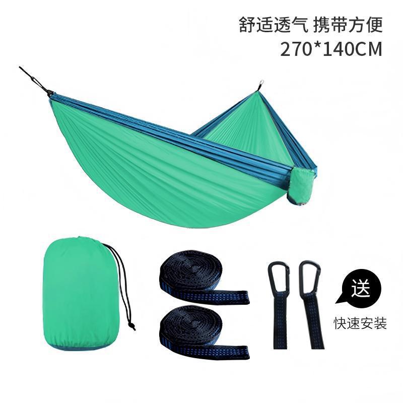 Fábrica directa hamaca de nylon paracaídas hamaca de tela de ocio columinar hamaca de campamento multicolor doble image 33