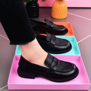 Soft Leather Soft Sole Shoes Non-Slip Casual Small Leather Shoes Slip-On Lazy Loafers Women's Versatile and Comfortable Wholesale Cross-Border