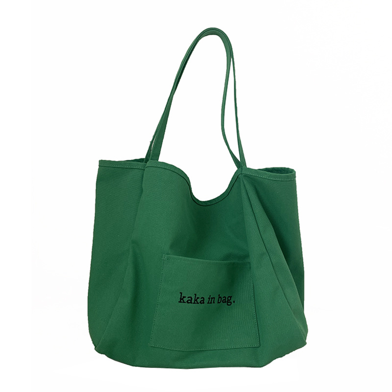 Leisure canvas bag female summer 2021 new fashion tote bag versatile INS large capacity bag shopping bag