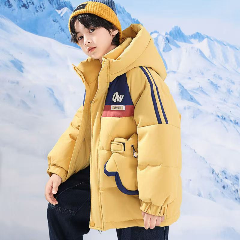 Bestseller Children's Cotton Thickened White Duck Hooded Down Jacket For Boys And Girls, Big Kids Warm Winter Clothing ALYCExiyuebaobao_voghion.com