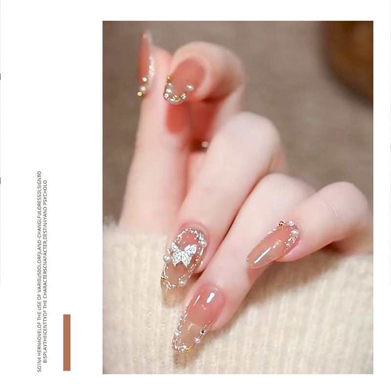 Transfronterizo Manicura nueva joyería de uñas pequeña bola de acero de metal bola de acero 6 rejilla mixta tocadiscos decoración de la joyería al por mayor