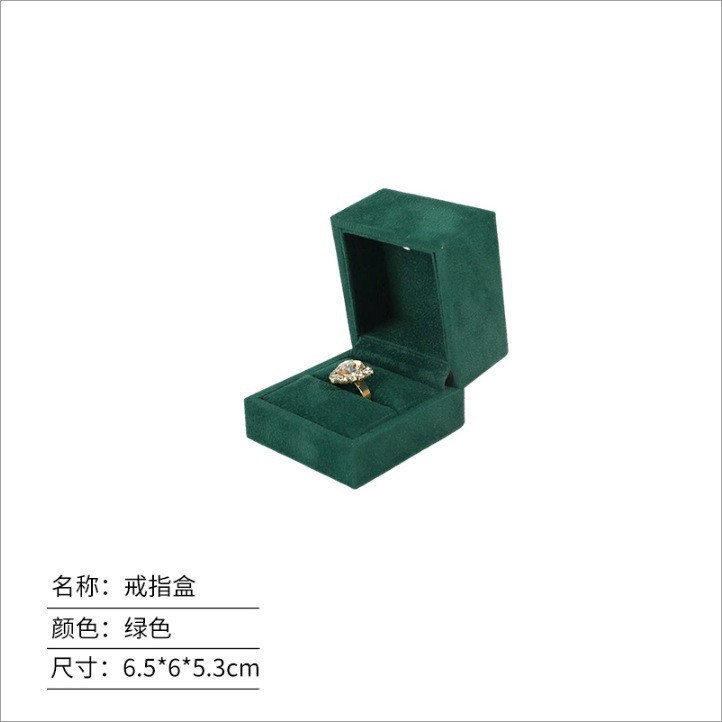 Transfronterizo de ángulo recto negro cuentas de terciopelo caja de joyas LED con lámpara colgante caja de anillo caja de joyas de oro al por mayor