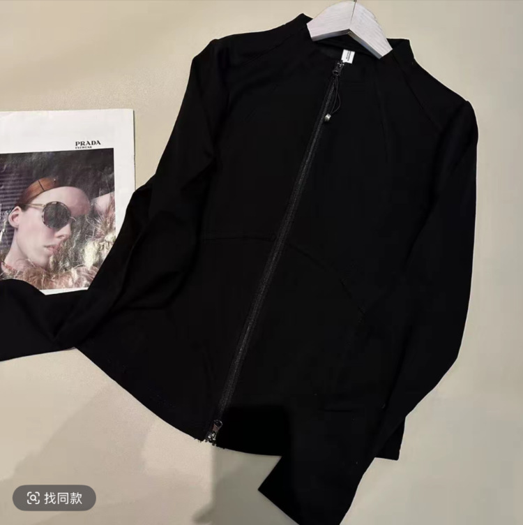 一件代发双拉链上货2025秋季新款时尚纯色宽松气质减龄打底衫上衣|undefined