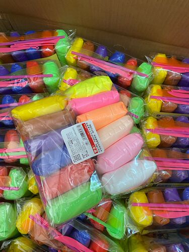 Kindergarten handicraft supplies ultra-light clay 12-color boxed colored clay light clay simple packaging popular clay materials