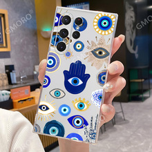 亚马逊爆款恶魔之眼三星A70透明保护套S21/S22全包防摔手机壳潮流