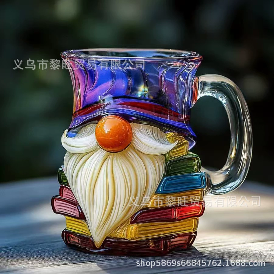 Кружка для кофе сLedger-стопкой книг, расписанная 3D-рисунок, стекло или смола, 13×10×10 см, опция ложки