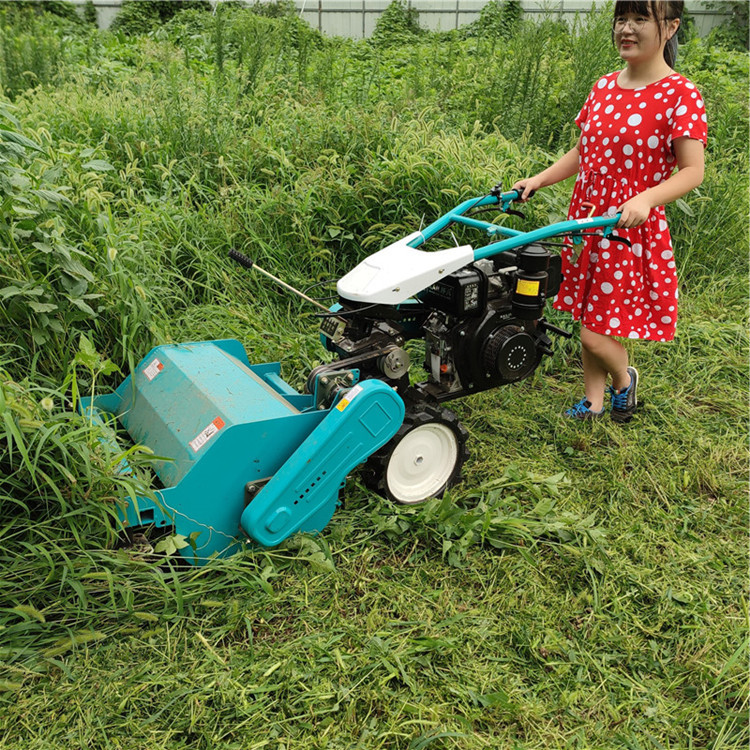 小型除草机手扶式自走柴油大马力秸秆粉碎还田机小型割碎草机厂家