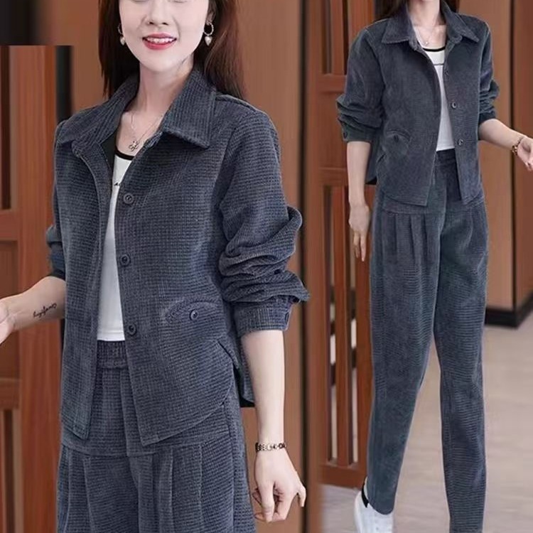 运动服休闲套装女秋冬季新款韩版洋气减龄长袖外套显瘦时尚三件套|undefined