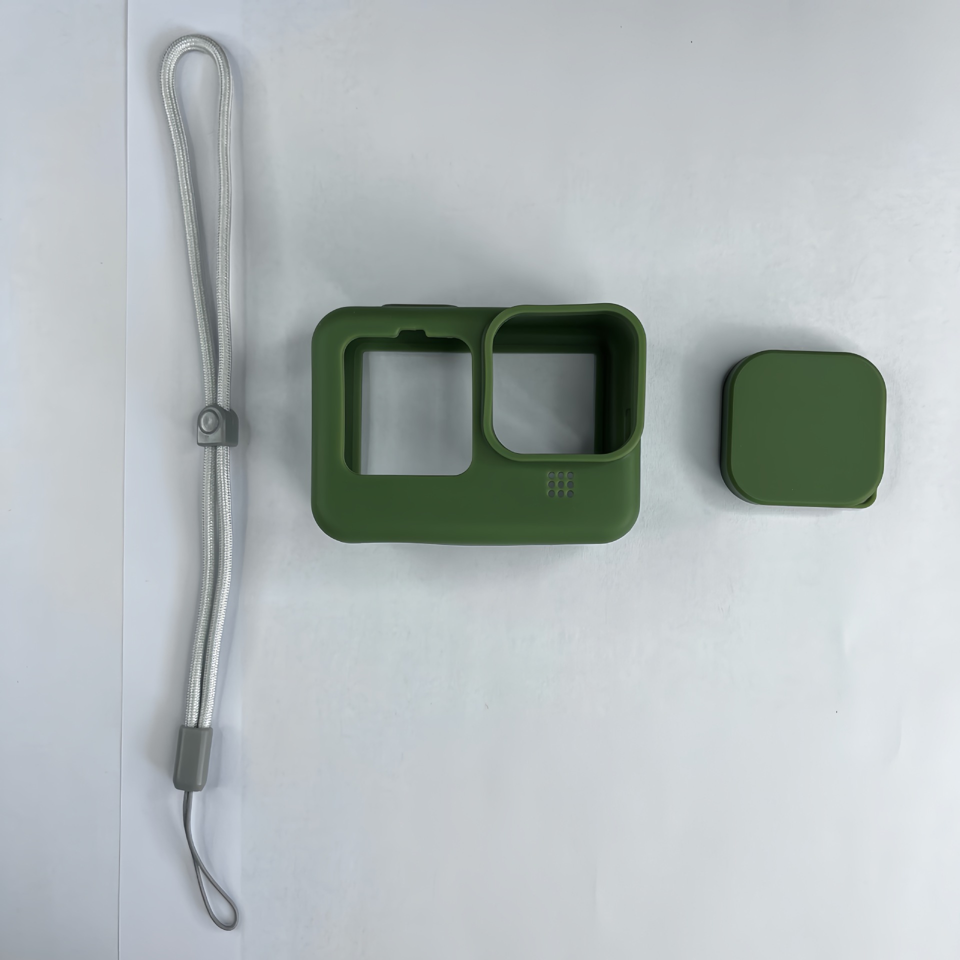 Cuerda corta de alta densidad verde gris militar