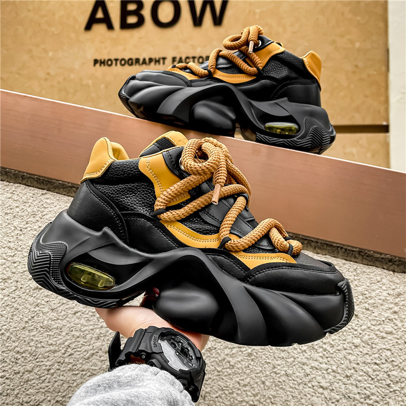 Men's Shoes 2025 New Trendy Street Style Versatile Air Cushion Shock-Absorbing Sports Shoes Fashion Casual Thick-Soled Height-Increasing Dad Shoes Men's Shoes 2025 New Trendy Street Style Versatile Air Cushion Shock-Absorbing Sports Shoes Fashion Casual Thick-Soled Height-Increasing Dad Shoes