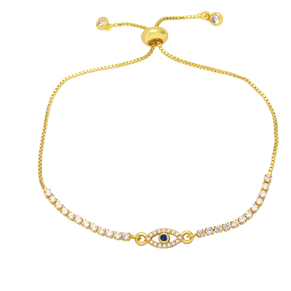 Fashion Devilu0027S Eye Copper Bracelets Inlay Zircon Copper Bracelets